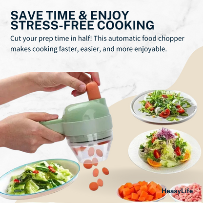 5 in 1 Electric Vegetable Cutter Set, Rechargeable Chopper Machine